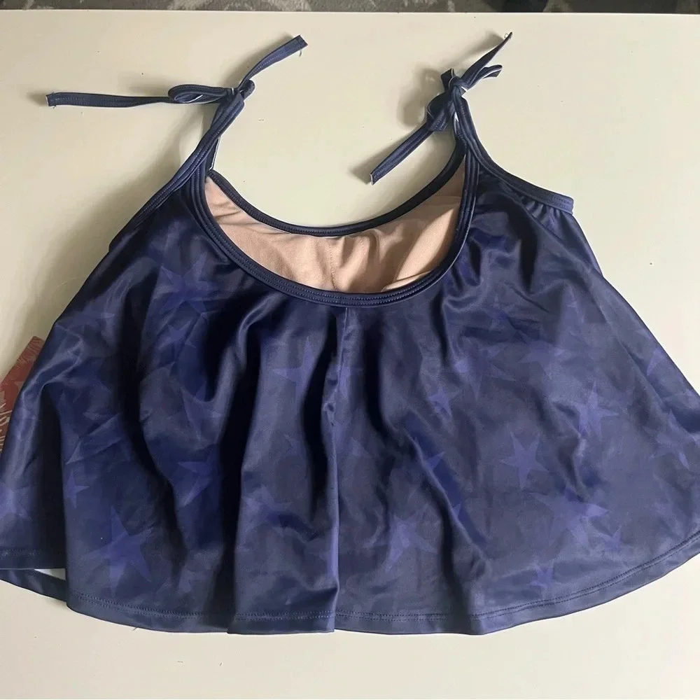 NWT KORTNIE JEANE Stars Tie Top